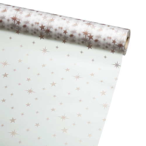 A Roll of Rose Gold Modern Star Frosted Film, measuring 80cm x 80m. A Roll of Rose Gold Modern Star Frosted Film, measuring 80cm x 80m.
