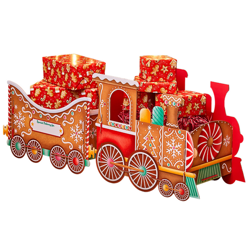 A Gingerbread Christmas Train Gift Box. A Gingerbread Christmas Train Gift Box.