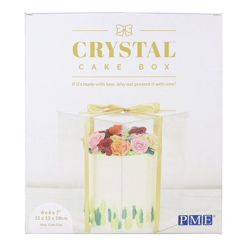 A 6 inch Crystal Cake Box. A 6 inch Crystal Cake Box.
