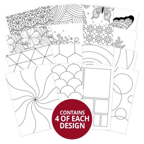 A Pack of 64 Colouring & Doodling Postcards, manufactured by Hunkydory Crafts.