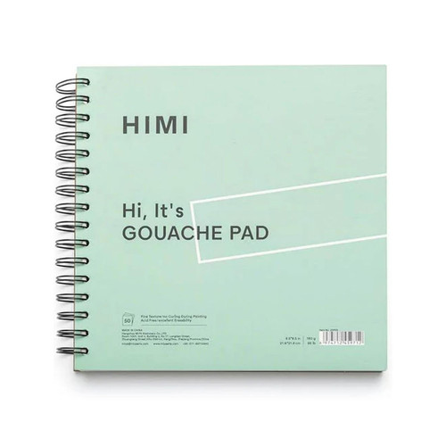 A Himi Green Gouache Paper Pad with 50 Sheets. A Himi Green Gouache Paper Pad with 50 Sheets.