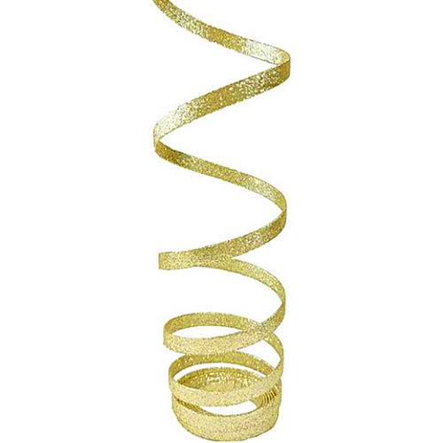 A Classic Gold Glitter Spiral Decoration. A Classic Gold Glitter Spiral Decoration.