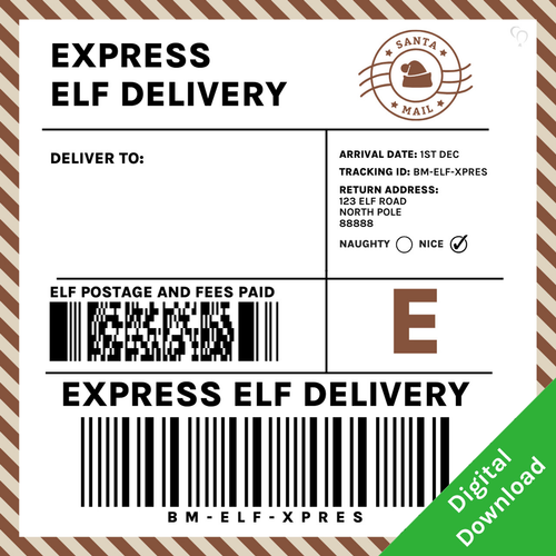 Express Elf Delivery Printable Design - neutrals