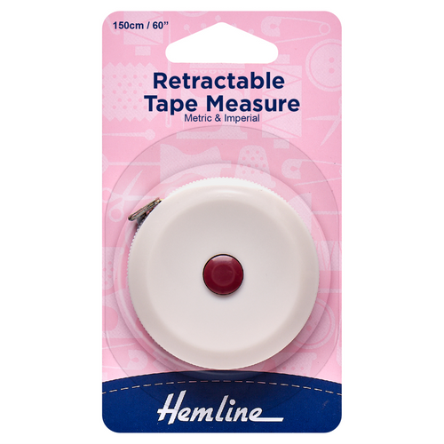 A Retractable Tape Measure, manufactured by Hemline. A Retractable Tape Measure, manufactured by Hemline.