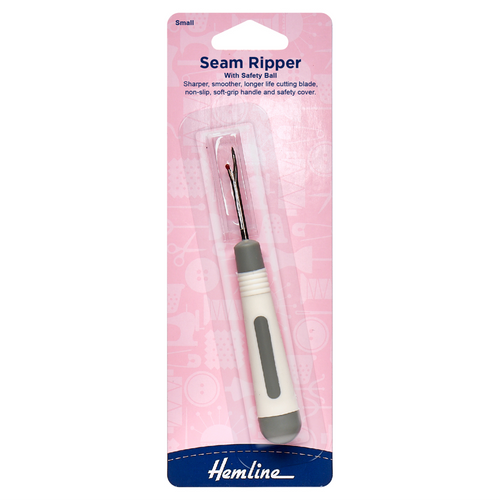 A Soft Grip Seam Ripper, manufactured by Hemline. A Soft Grip Seam Ripper, manufactured by Hemline.