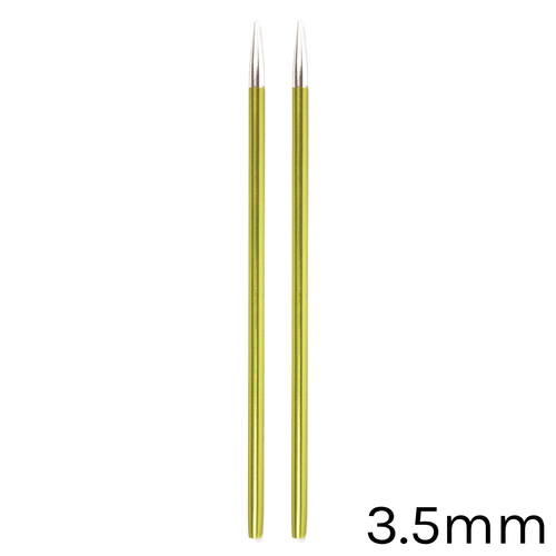 A set of KnitPro Interchangeable Circular Knitting Needle Pin Tips, with a width of approx. 3.5mm.