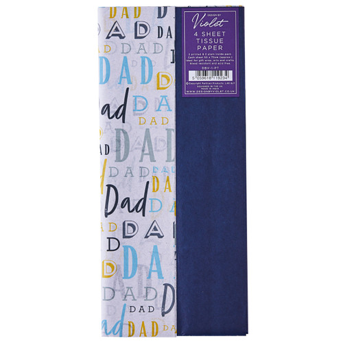 A Pack of 4 Sheets Father's Day Tissue Paper