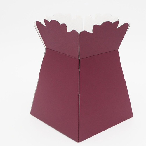 A Pack of 30 Matt Dark Red Porto Vases, manufactured by Oasis Floral. A Pack of 30 Matt Dark Red Porto Vases, manufactured by Oasis Floral.