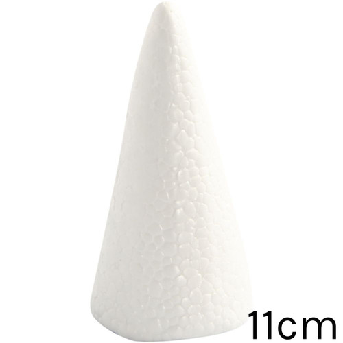 A set of Plain Polystyrene Cone, each measuring approx. 11cm. A set of Plain Polystyrene Cone, each measuring approx. 11cm.