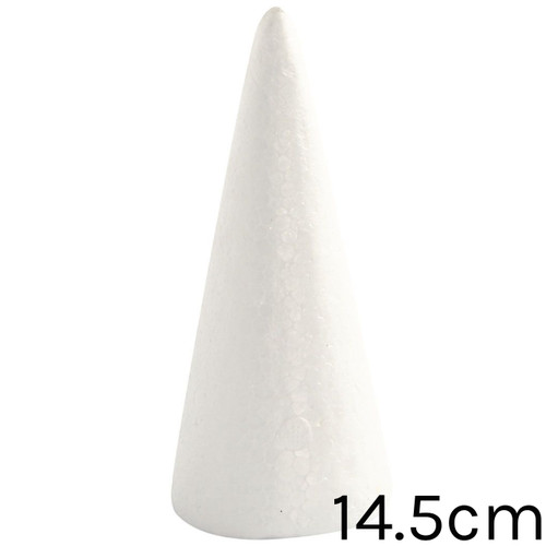 A set of Plain Polystyrene Cone, each measuring approx. 14.5cm. A set of Plain Polystyrene Cone, each measuring approx. 14.5cm.