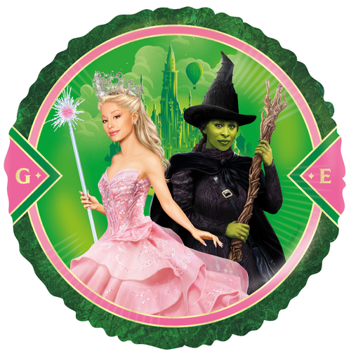 An 18 inch Wicked Duo Round Foil Balloon. An 18 inch Wicked Duo Round Foil Balloon.