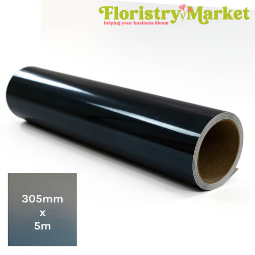 A Roll of Chrome Black Metallic Opaque Vinyl, measuring approx. 305mm x 5m A Roll of Chrome Black Metallic Opaque Vinyl, measuring approx. 305mm x 5m