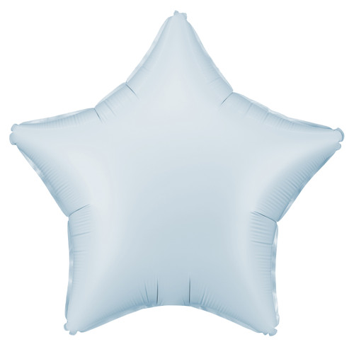A 16 inch Matte Misty Blue Star Foil Balloon, manufactured by Partydeco. A 16 inch Matte Misty Blue Star Foil Balloon, manufactured by Partydeco.
