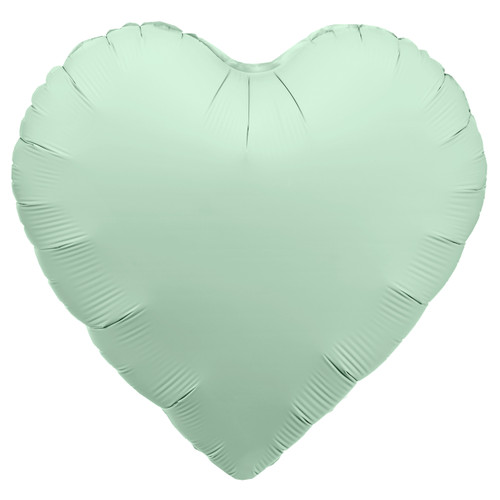 A Matte Green Heart Foil Balloon, manufactured by Partydeco.