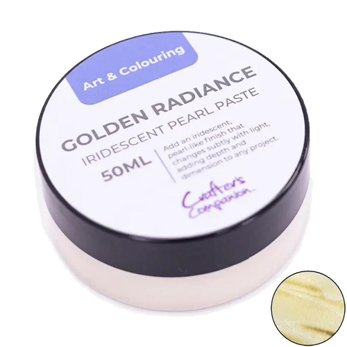 A 50ml pot of Golden Radiance Iridescent Pearl Paste. A 50ml pot of Golden Radiance Iridescent Pearl Paste.