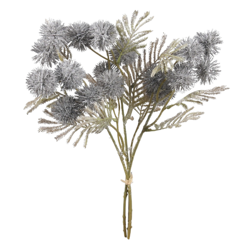 A Blue Snow-Covered Echinops Bunch, measuring approx. 33cm. A Blue Snow-Covered Echinops Bunch, measuring approx. 33cm.