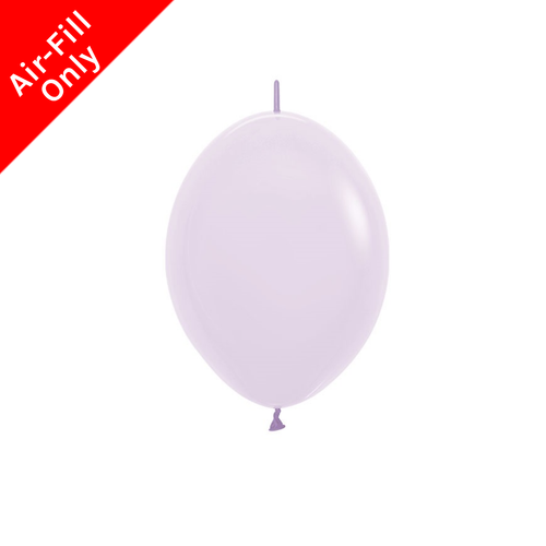 A pack of 50 6" Pastel Matte Lilac Link-O-Loon Latex Balloons, manufactured by Sempertex.