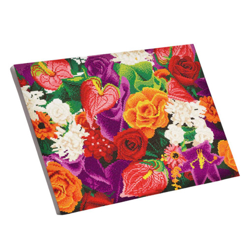 A Colourful Flowers Crystal Art Kit.