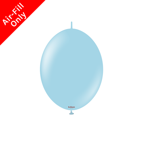 A Pack of 50 6" Macaron Blue Kalisan K-Link Latex Balloons, manufactured by Kalisan.