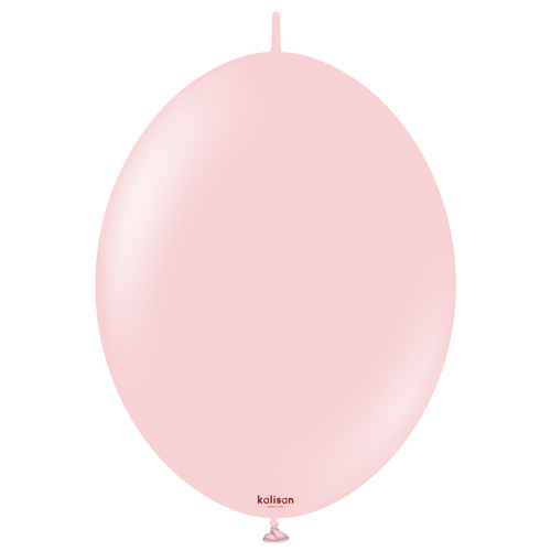 A Pack of 50 12" Macaron Pink Kalisan K-Link Latex Balloons, manufactured by Kalisan.