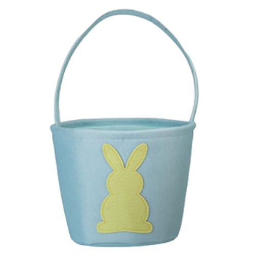 A 25cm blue Easter basket.