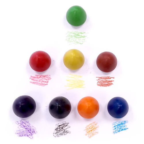 Coloured Wax Egg Crayons (8)