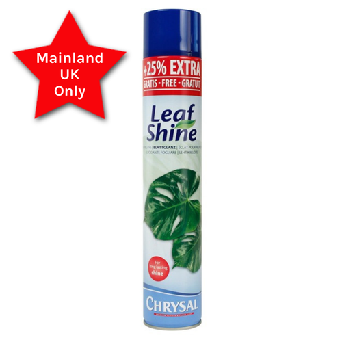 A 750ml spray can if Chrysal Leafshine Aerosol.