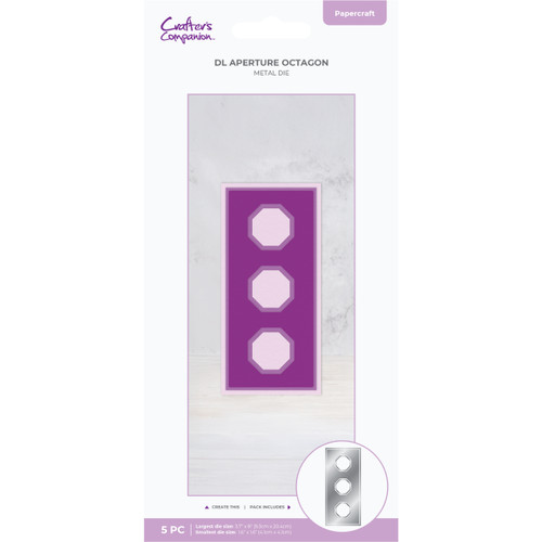 An Aperture Octagon Metal Die, manufactured by Crafter’s Companion.