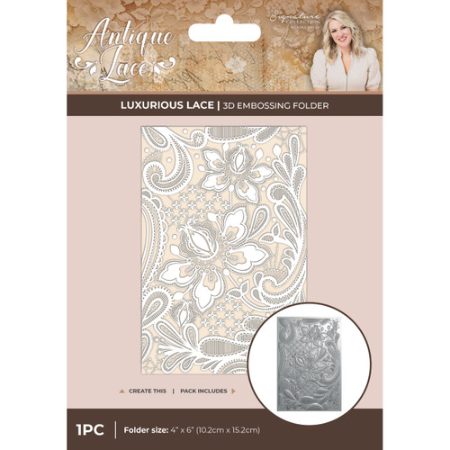 A Luxurious Lace 3D Embossing Folder, manufactured by Crafter’s Companion.
