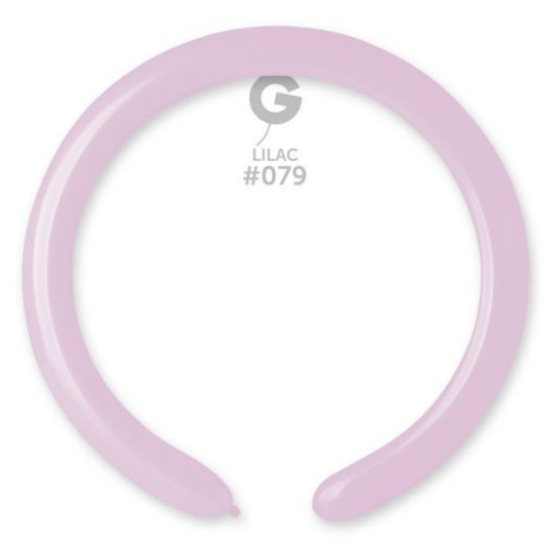 A pack of 100 2" Standard Lilac Entertainer Balloons, manufactured by Gemar.