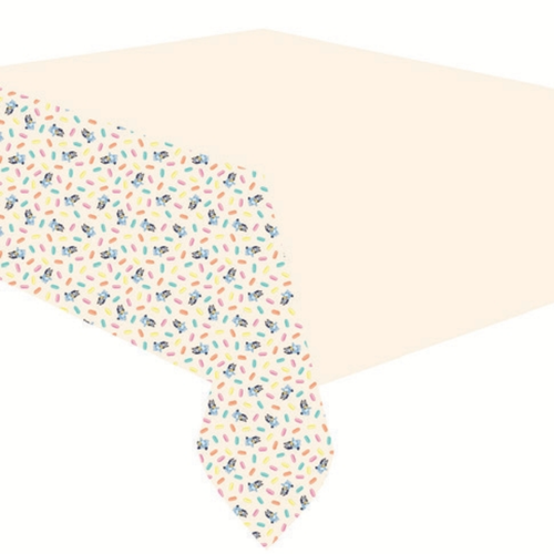 A Bluey Party Paper Tablecover, manufactured by Unique.