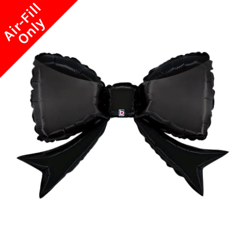 A 14 inch Pretty Black Bow Mini Foil Balloon, manufactured by Betallic.