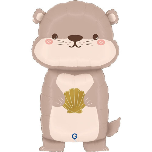 A 28 inch Lovely Sea Otter Foil Balloon, manufactured by Grabo.