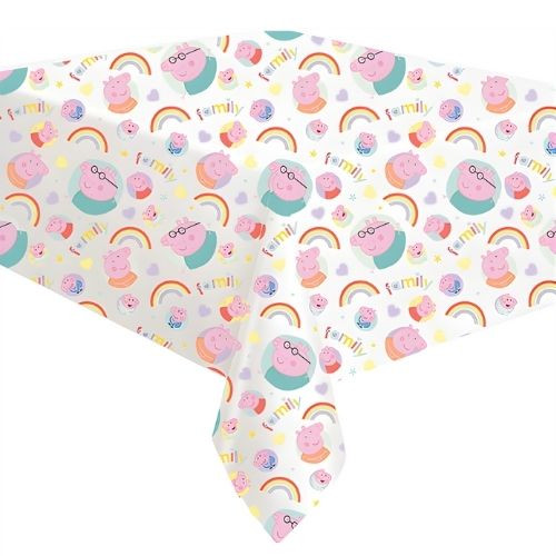 A Peppa Pig Paper Tablecover, manufactured by Unique.