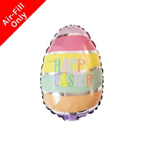 An unpackaged 9 inch Sweet Easter Egg Shaped Foil Balloon, manufactured by Unique.