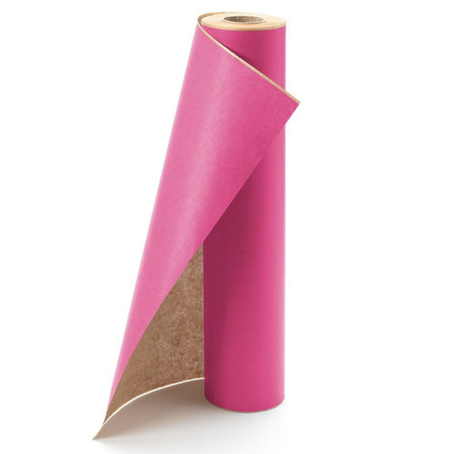 A roll of Oasis Floral Strong Pink Kraft Paper, measuring approx. 50cm x 100m.
