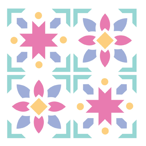 A Print & Pattern Patchwork by Catherine Pooler Mini Layered Stencil Set, manufactured by Sizzix.