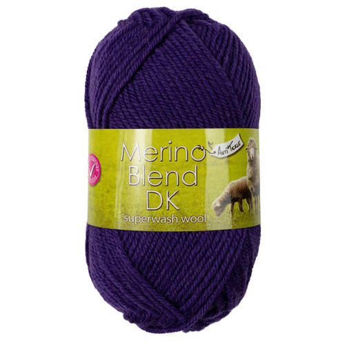 A 50g ball of Merino Blend DK Lilac Wool, manufactured by King Cole.
