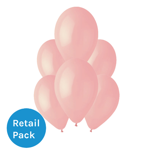 A pack of 10 13" Standard Baby Pink Latex Balloons, manufactured by Gemar.