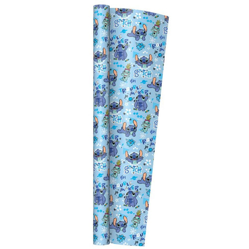 A roll of Lilo & Stitch Wrapping Paper, measuring approx. 69cm x 2m.