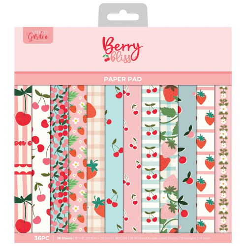 A Berry Bliss Paper Pad, manufactured by Crafter’s Companion.