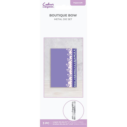 A Boutique Bow Metal Die Set, manufactured by Crafter’s Companion.