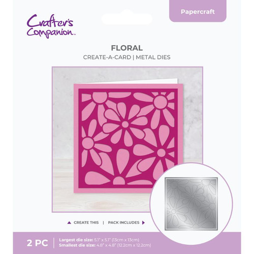 A Floral Create-a-Card Metal Die Set, manufactured by Crafter’s Companion.