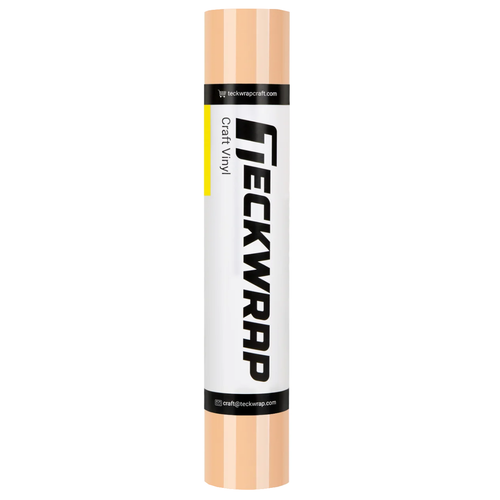 A roll of Apricot Glossy Vinyl, measuring approx. 12" x 60".