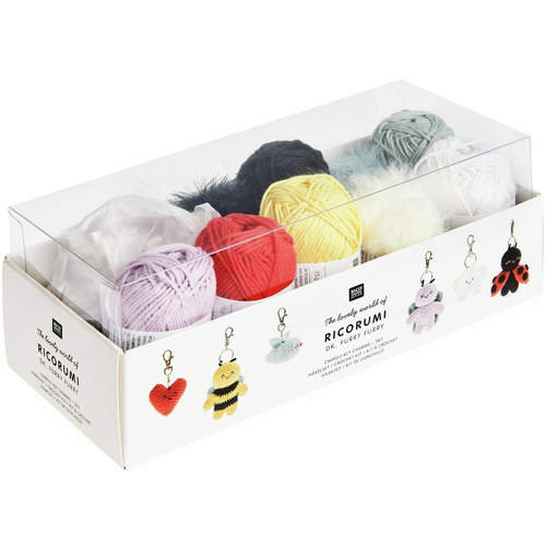 A Ricorumi Chingu Sky Keyring Crochet Kit, manufactured by Rico Design.