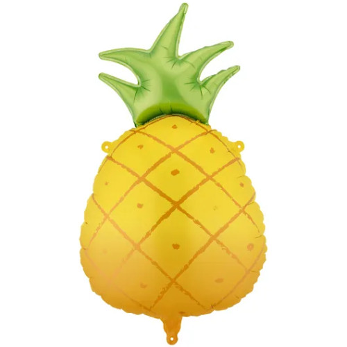 A 27 inch Pineapple Foil Balloon, manufactured by PartyDeco.