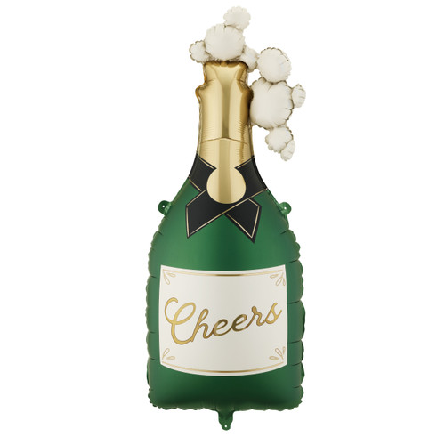 A 36 inch Champagne Bottle Foil Balloon, manufactured by Partydeco.