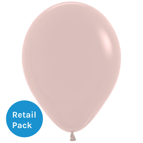 A pack of 12 12-inch Fashion Creamy Blush Latex Balloons, manufactured by Sempertex