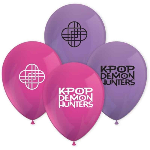 A pack of 8 11" K-Pop Demon Hunters Latex Balloons.