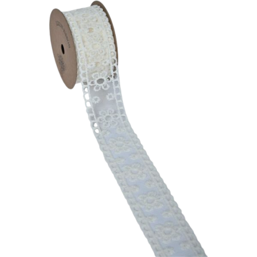 An Ivory Flower Lace Ribbon.